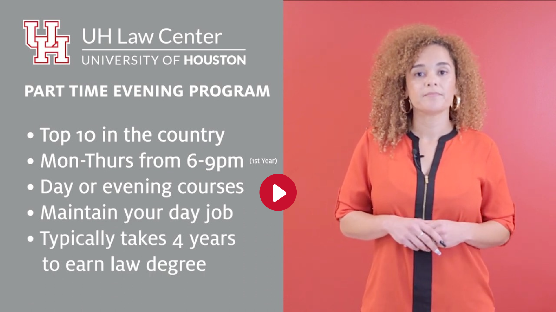 UH Law Center Part-time Program Overview