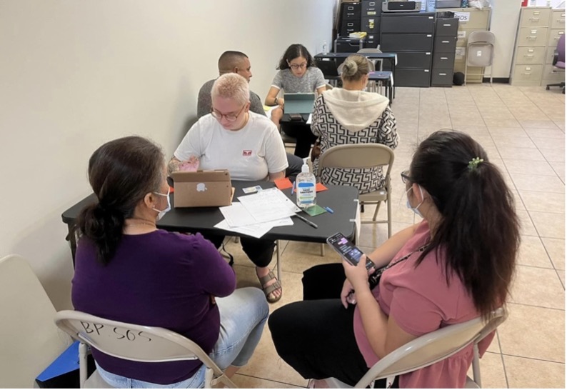 Immigration Clinic students, Stephanie Melgar Garcia, Sai Gudapati, and Alyssa Craze-Awbrey, under the supervision of Immigration Clinic Director, Teresa Messer, volunteered at the Boat People SOS Citizenship Forum where they assisted Lawful Permanent Residents with their Naturalization applications.  