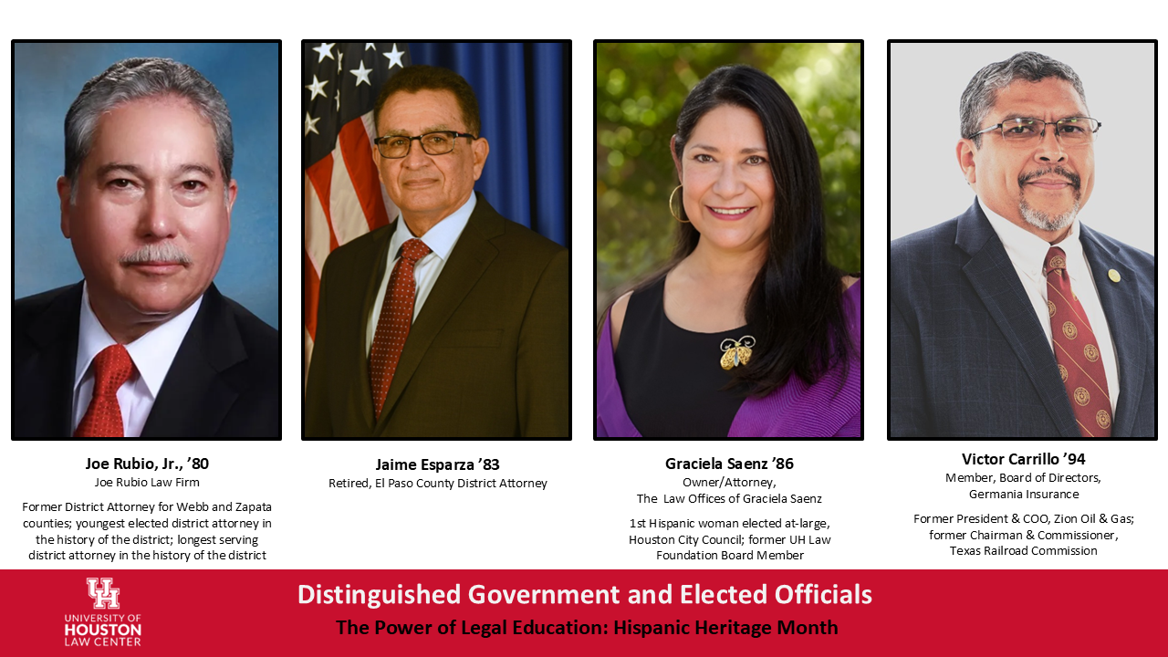 Distinguished government and elected officials Joe Rubio Jr., Jaime Esparza, Graciela Saenz and Victor Carrillo.