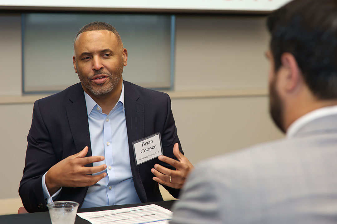IPSO Speed Mentoring event photo at the University of Houston Law Center