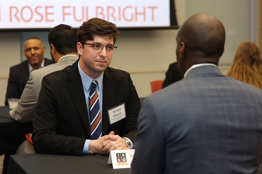 IPSO Speed Mentoring event photo at the University of Houston Law Center