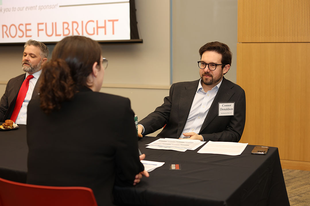 IPSO Speed Mentoring event photo at the University of Houston Law Center