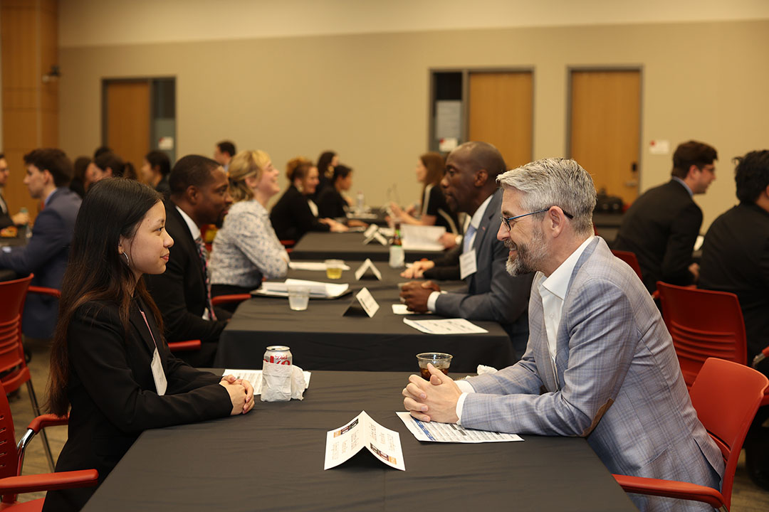 IPSO Speed Mentoring event photo at the University of Houston Law Center