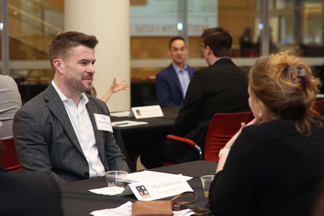 IPSO Speed Mentoring event photo at the University of Houston Law Center