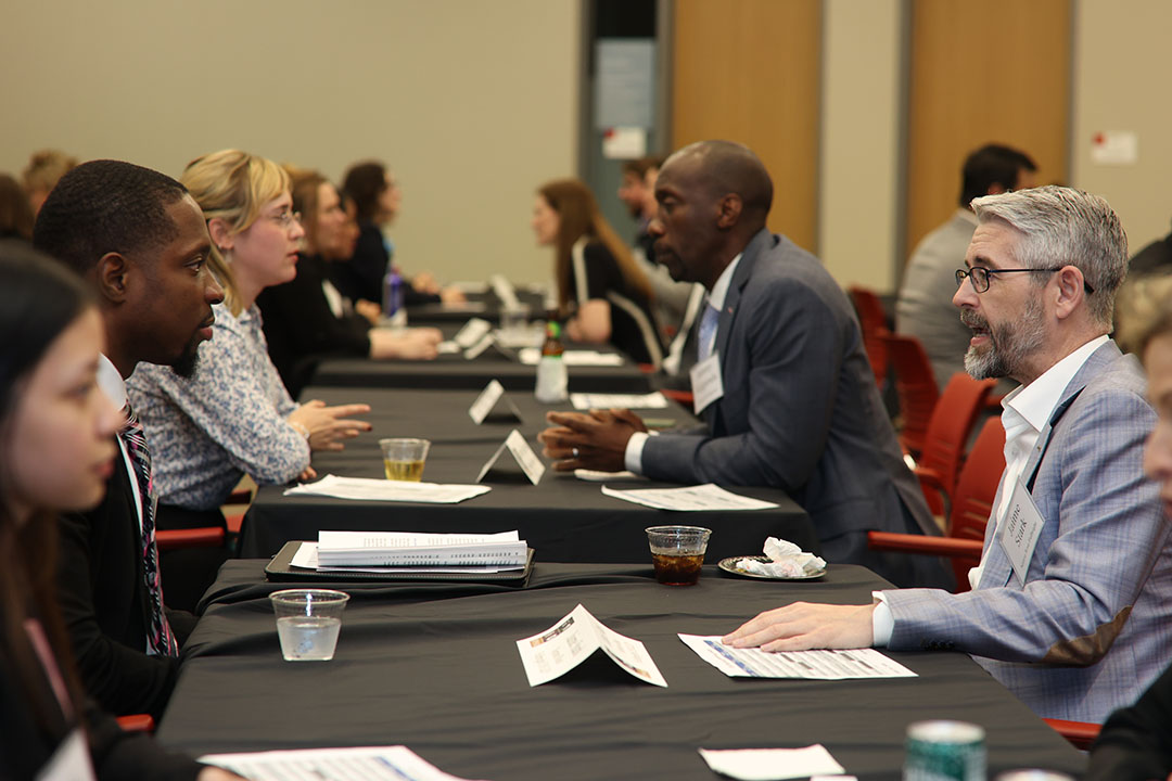 IPSO Speed Mentoring event photo at the University of Houston Law Center