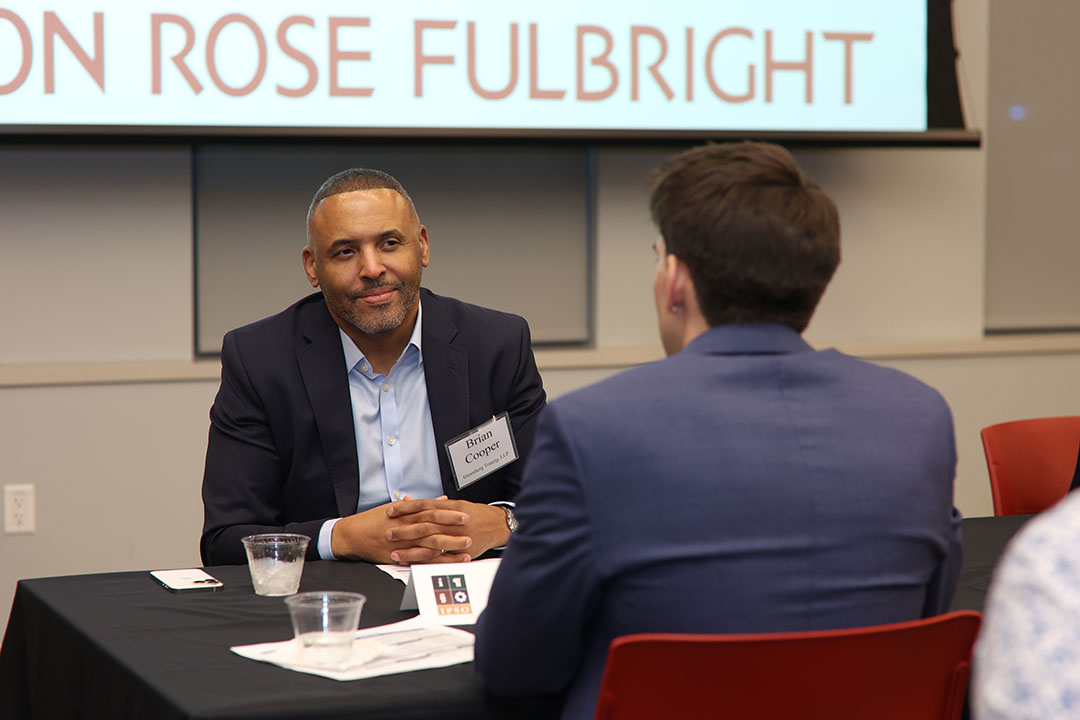 IPSO Speed Mentoring event photo at the University of Houston Law Center