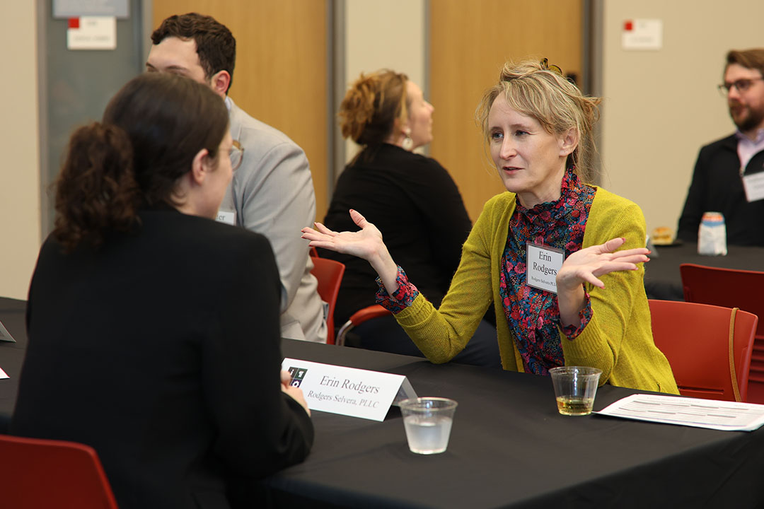 IPSO Speed Mentoring event photo at the University of Houston Law Center