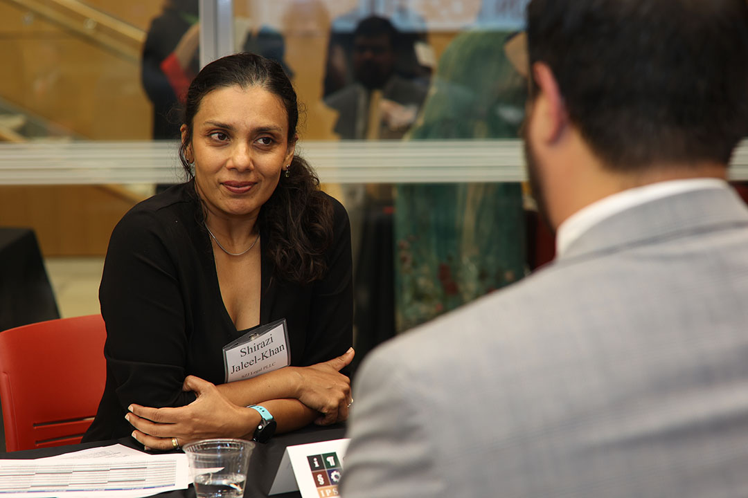 IPSO Speed Mentoring event photo at the University of Houston Law Center