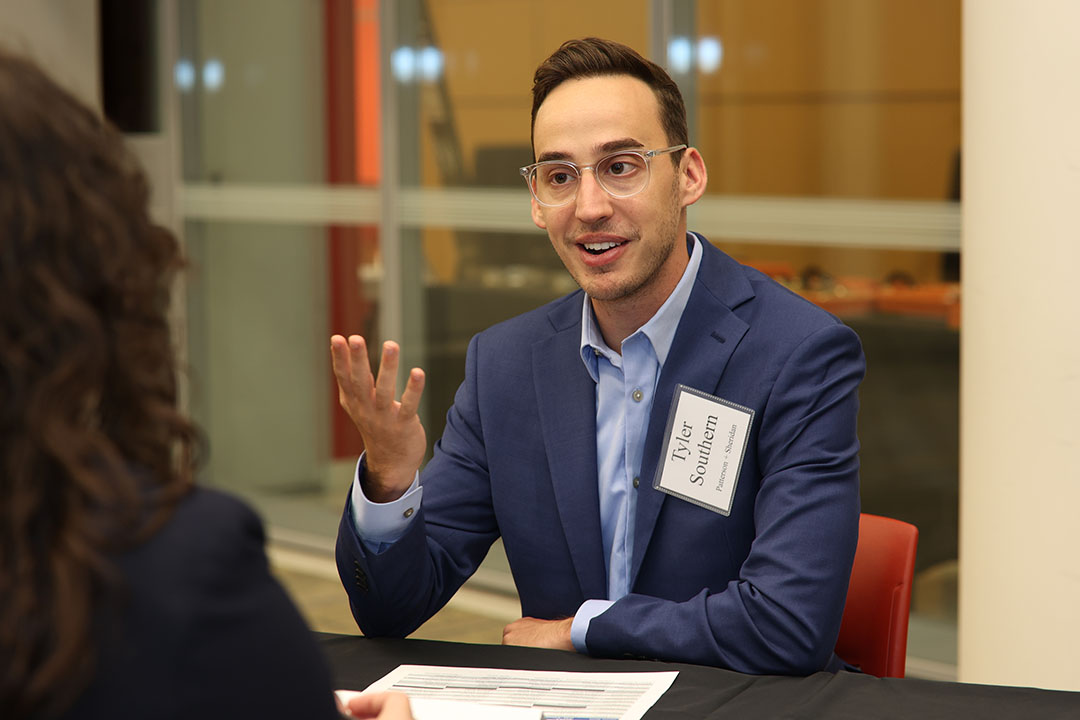 IPSO Speed Mentoring event photo at the University of Houston Law Center