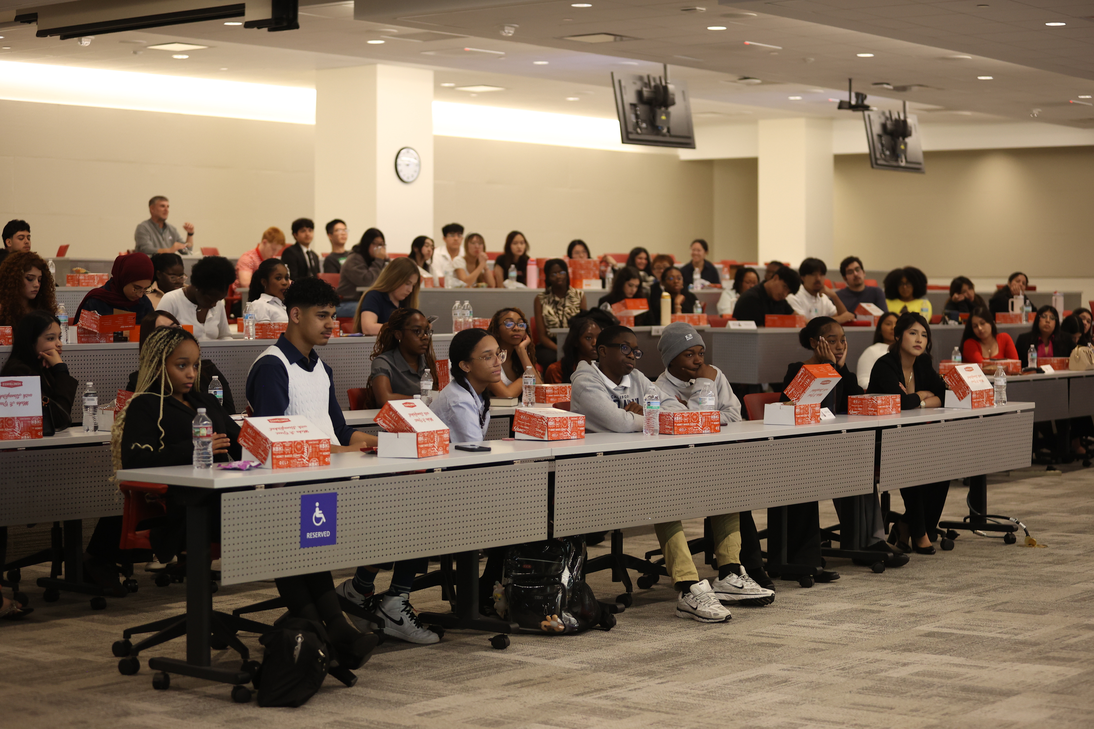 About 100 Houston-area high school students packed the UH Law’s Foundation Room for the event.